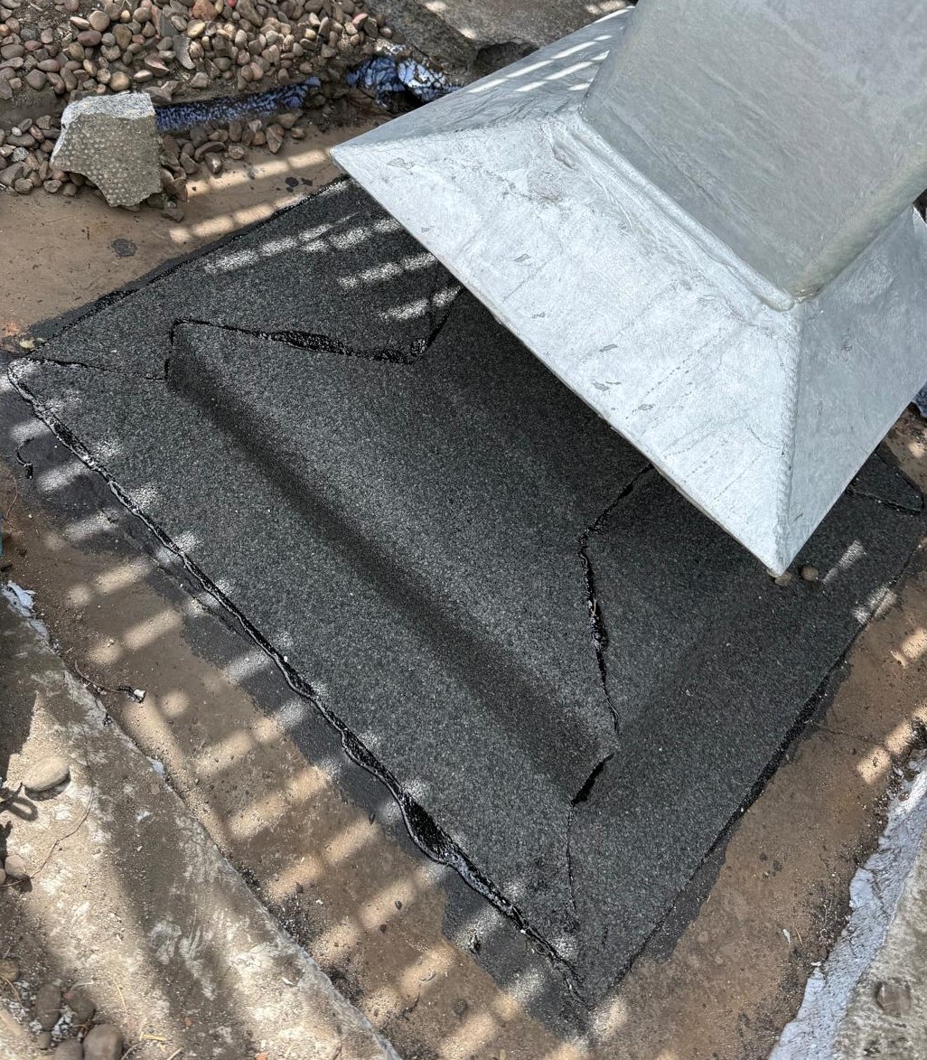 Sky Roofing Systems carrying out roof maintenance work